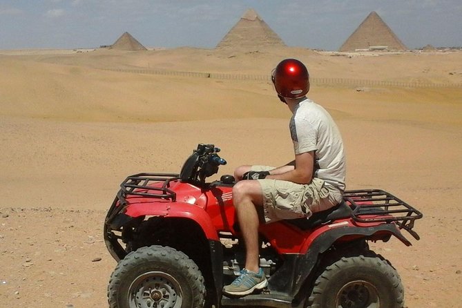 1 Hour ATV at Giza Pyramids from Cairo - Riding the sand with the pyramids behind you
