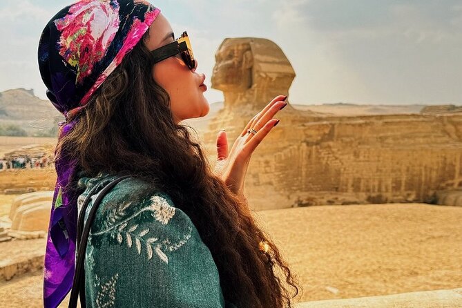 All in one Giza Pyramids, Sphinx, Camel and Grand Egyptian Museum - The panorama point and the camel ride