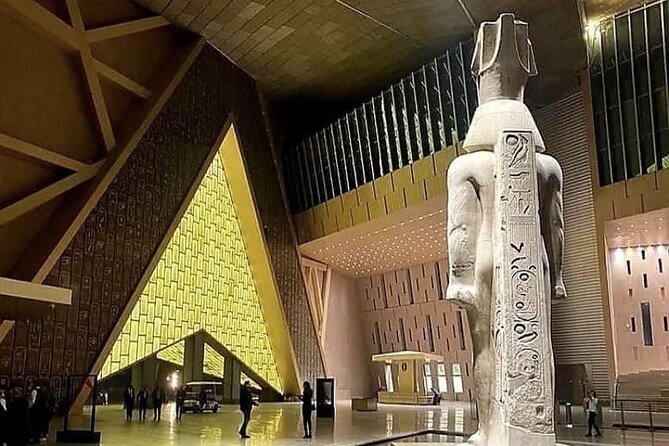 All in one Giza Pyramids, Sphinx, Camel and Grand Egyptian Museum - Khufu, the largest pyramid