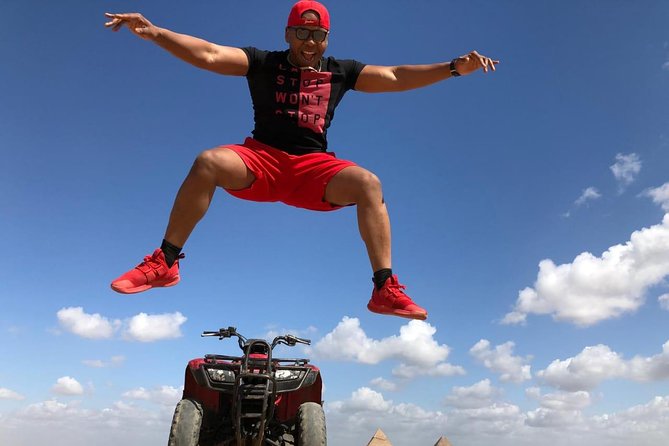 All inclusive Tour Giza Pyramids Sphinx Quadbike Camels Lunch - One hour on the Giza quad bikes