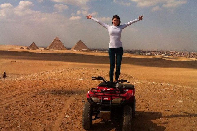 ATV Quad Bike Ride At GIZA Pyramids & BBQ Dinner. - Riding beside Cheops, Chephren, and Mykerinus