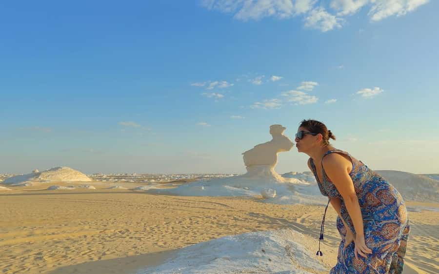 Cairo: 2-Day Bahariya & White Desert Private Camp Adventure - A desert night with fire, food, and stars
