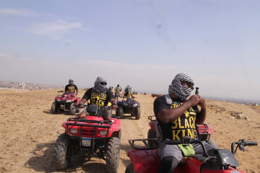 Cairo: Giza Pyramids Tour with Quad Bike Safari & Camel Ride - Hotel pickup and the private vehicle