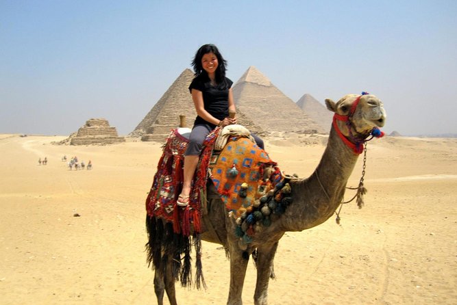 Cairo Layover Tours To Giza Pyramids Egyptian Museum Bazaar Sound And Light Show - The Sphinx and Valley Temple add the human scale