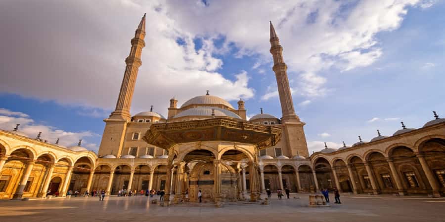 Cairo: Old Cairo Guided Tour by Car with Lunch and Pickup - Muhammad Ali Mosque and its pale stone interior