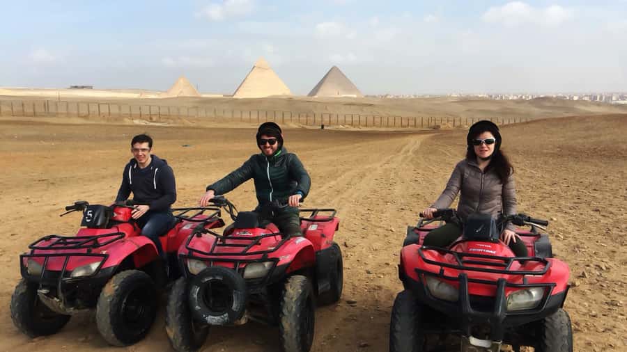 Cairo: Private Quad Bike Desert Tour with Pyramids & Sunset - Getting ready for the quad bike