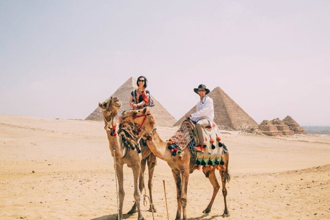 Cairo Private Tours To Giza Pyramids,Egyptian Museum & Bazaar - Standing before the Great Pyramid at Giza