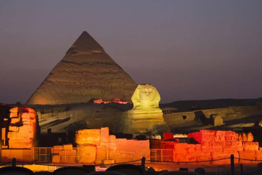 Cairo: Pyramids of Giza Sound & Light Show with City Tour - The sound and light show has limits