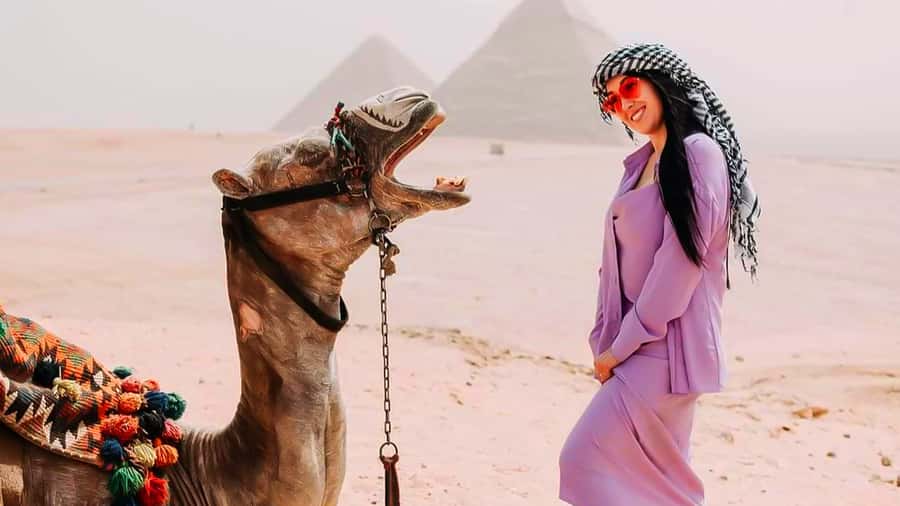 Cairo: Sunrise Camel Ride, Pyramids Tour & Local Breakfast. - The Great Sphinx and Its Missing Nose