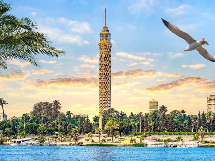 Cairo: Sunset Cairo Tower Tour With Nile River Dinner Cruise - Watching Cairo from the 187-meter tower