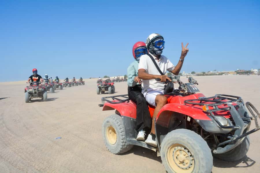 Desert Sunset Quad Bike ATV for 50Km, Oriental Show, Dinner, - The first 25 kilometres into the valley