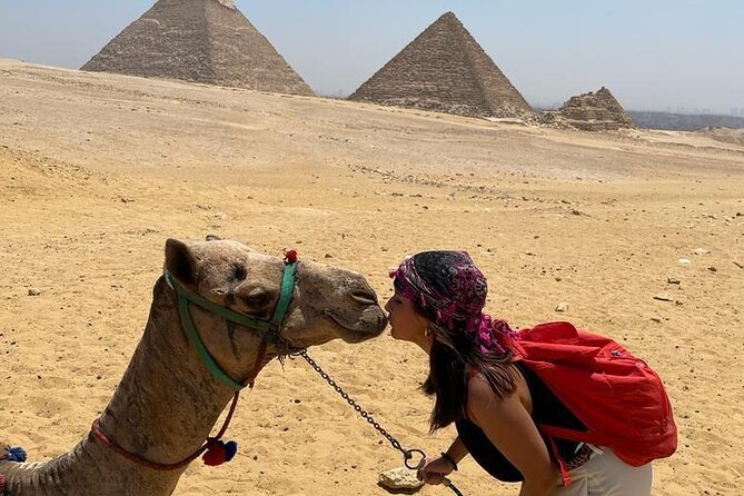 Full day Giza Pyramids with camel safari - Photos, comfort, and the private format