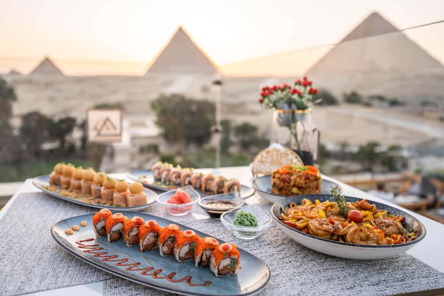 Giza: Dinner with Pyramids All Around You at Rooftop7000 - The Sound and Light Show from your table