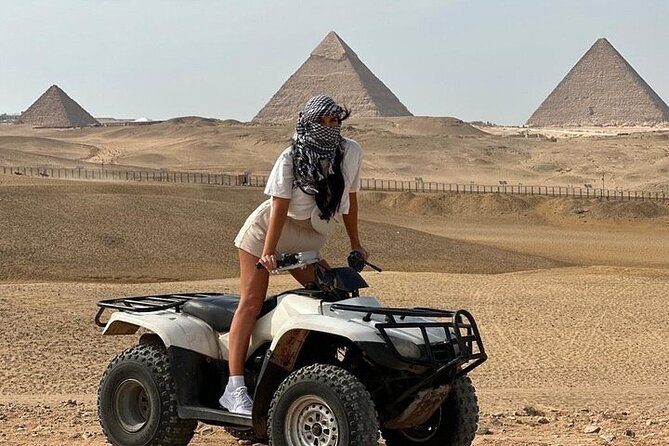 Giza Pyramid tour with ATV,Camel,Lunch,shopping,Dinner Show - ATV riding in the desert