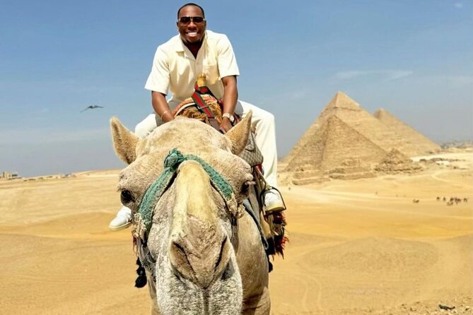 Giza Pyramids, Camel ride, Shopping with ATV Quad bike - Khafre, Menkaure, and the classic Giza view