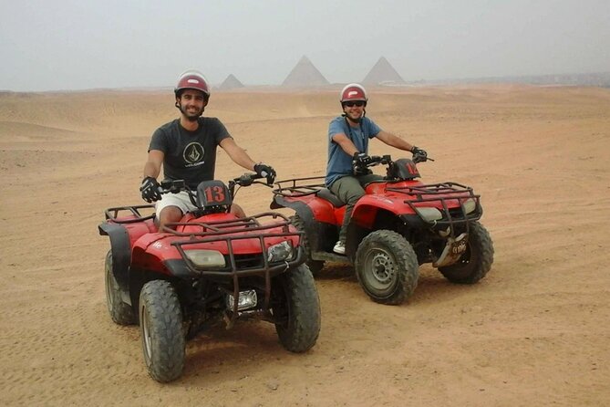 Giza Pyramids private tour, ATV bike, Lunch, Camel ride, shopping - One hour on an ATV near the pyramids