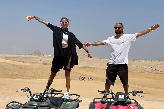 Giza Pyramids private tour, ATV bike, Lunch, Camel ride, shopping - Lunch, water, and shopping stops