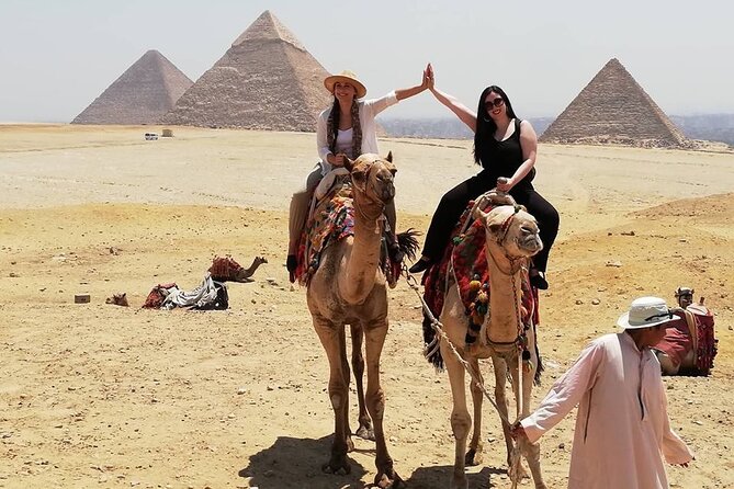 Giza Pyramids, Ride a Camel, Sphinx, Egyptian Museum& Bazaar, Lunch is included. - What the private vehicle and guide add
