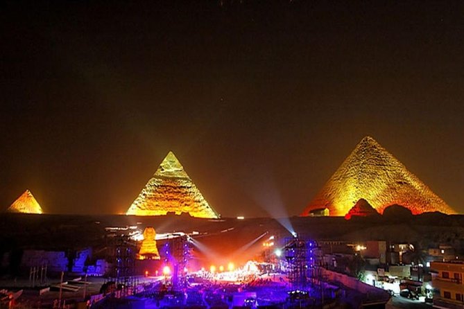 Giza Pyramids Sound & Light Show At Night - Arriving at the Giza Viewing Area