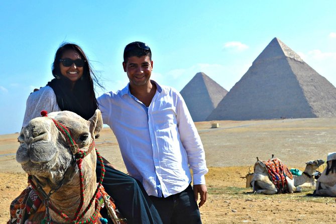 Giza pyramids Sphinx Sakkara and Memphis Private Day Tour - Giza Pyramids: the big three in one view