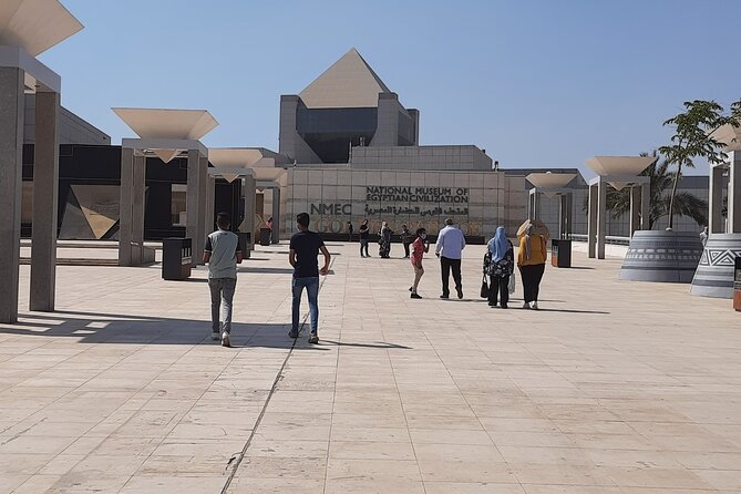 Giza Pyramids with (GEM) Grand Egyptian Museum - Ramses II, Hatshepsut, and Tutankhamun