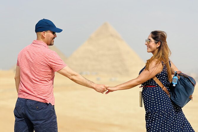 Grand Egyptian Museum, Giza Pyramids and Great Sphinx Tour - The Grand Staircase and its royal statues