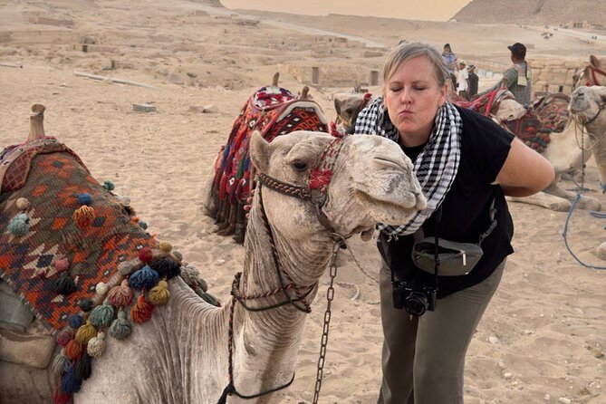 Half day at the pyramids and the Sphinx - A 25 to 30-minute camel ride around Giza
