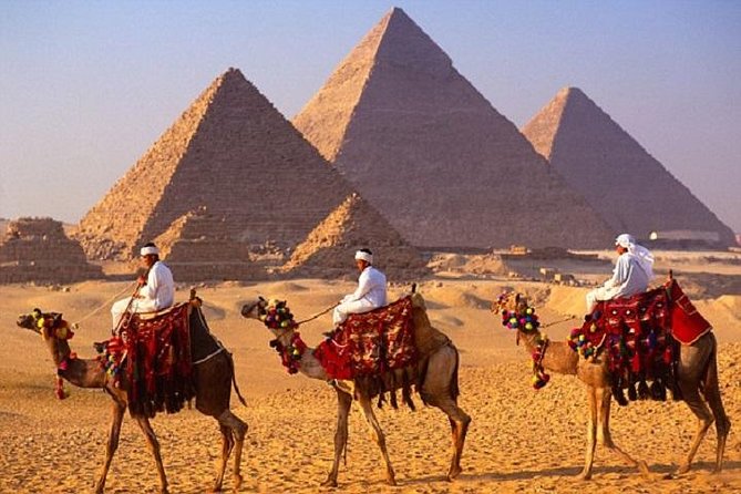 Half dayTour Pyramids of Giza Sphinx including Camel ride - The papyrus institute visit
