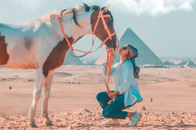 Horse or Camel Ride in Giza Pyramids - A horseback view of the Giza Pyramids