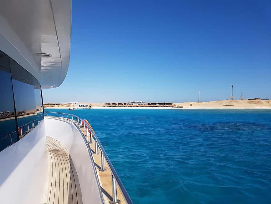 Hurghada:Eden Island Full-Day Trip with Water sports & Lunch - Packing tips for a more comfortable boat day