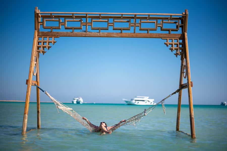 Hurghada: Elegance Yacht Cruise To Orange bay Island W lunch - One hour in Orange Bay’s Caribbean-style setting