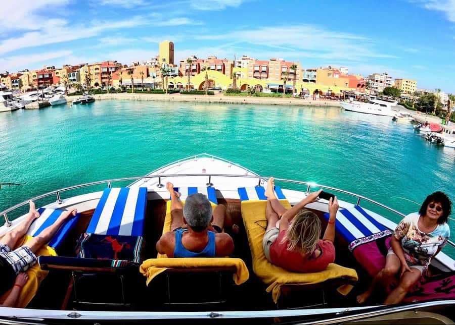 Hurghada: Luxury Orange Bay Cruise with Lunch and Pickup - Two Red Sea snorkeling stops