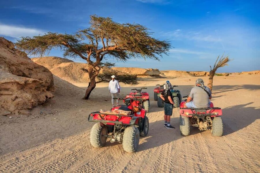 Hurghada: Mega Jeep safari, ATV & Bedouin vibe, and Dinner - The desert ride begins with wheels, dust, and open space