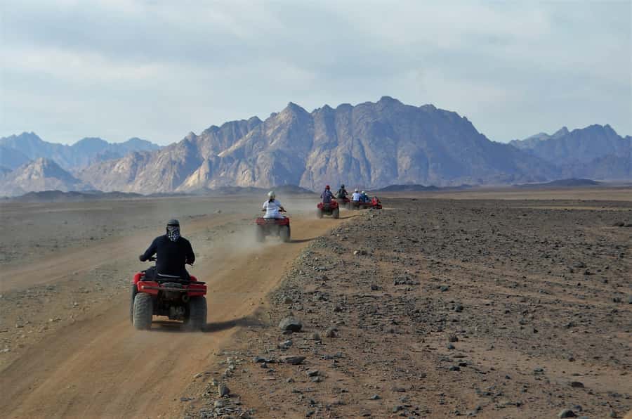 Hurghada: Quad Bike and Camel Ride with Dinner and Show - The real appeal: a long ride into the desert
