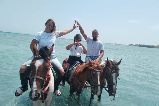 Hurghada: Red Sea & Desert Horse Riding Tour with Swimming - Riding beside the Red Sea