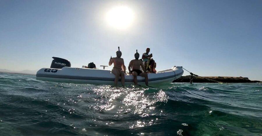 Hurghada: Safari ATV Quad & Speedboat to Orange bay island - Getting started at the quad station