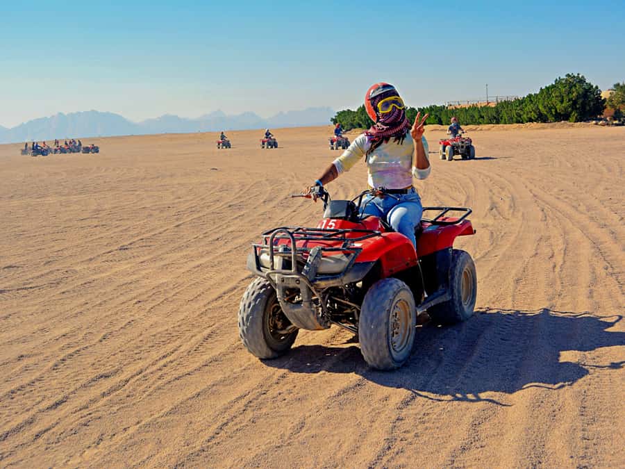 Hurghada: Safari Jeep, Quad, Buggy, Camel Ride & BBQ Dinner - From Hurghada hotels to the Sahara