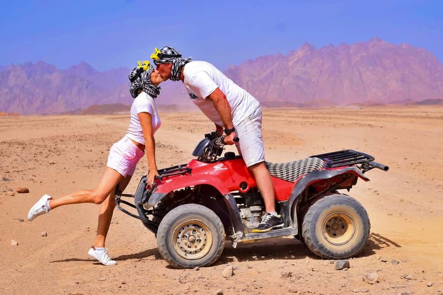 Hurghada: Safari Jeep, Quad, Buggy, Camel Ride & BBQ Dinner - Dune buggies, speed, and desert dust