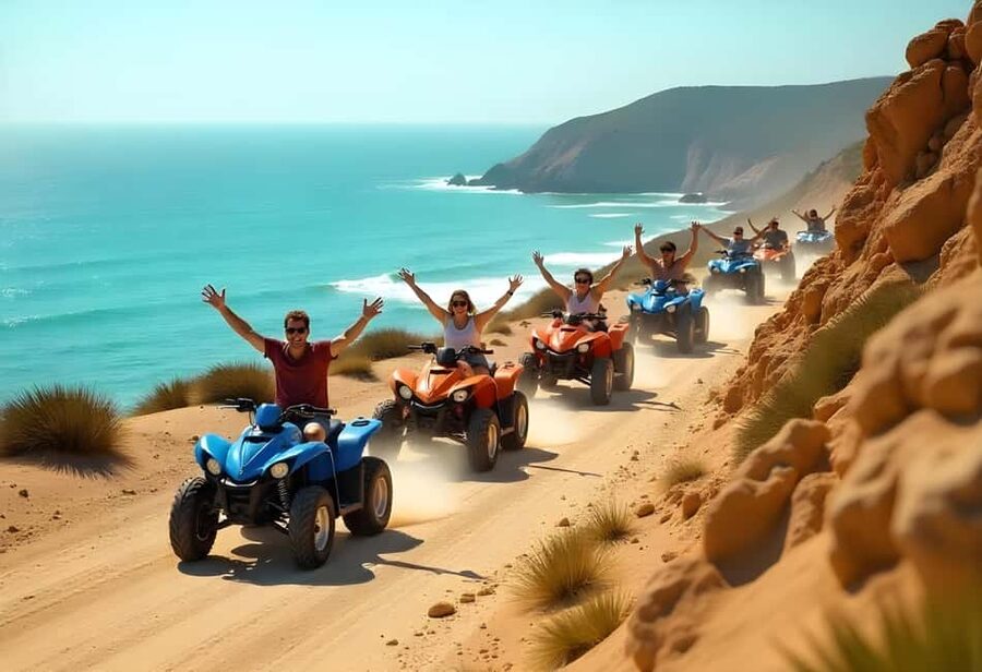 Hurghada: Sea and Mountains Quad or Buggy Family Tour - The panorama stop and the sea at Makadi Bay