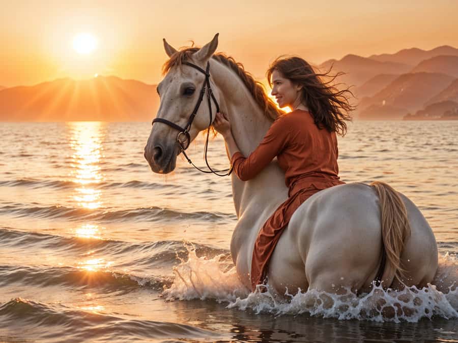 Hurghada: Sea & Desert Horse Tour, Stargazing, Dinner & Show - The VIP four-hour ride and Red Sea swim