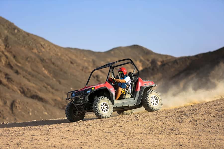 Hurghada: Sunset Desert Safari by Dune Buggy - From Hurghada hotels to the desert base