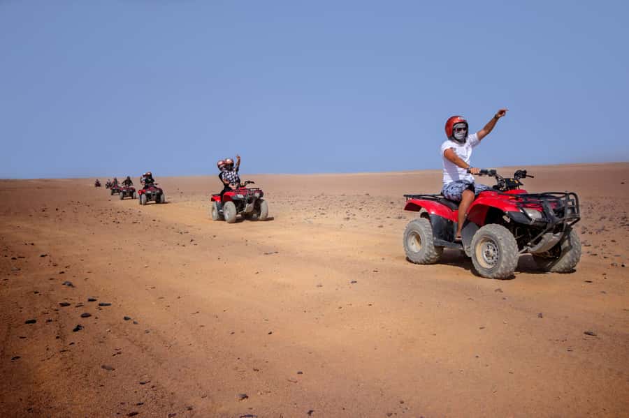 Hurghada: Sunset Quad Bike, Camel w/ Opt Stargazing and BBQ - Sunset, camel photos, and desert silence
