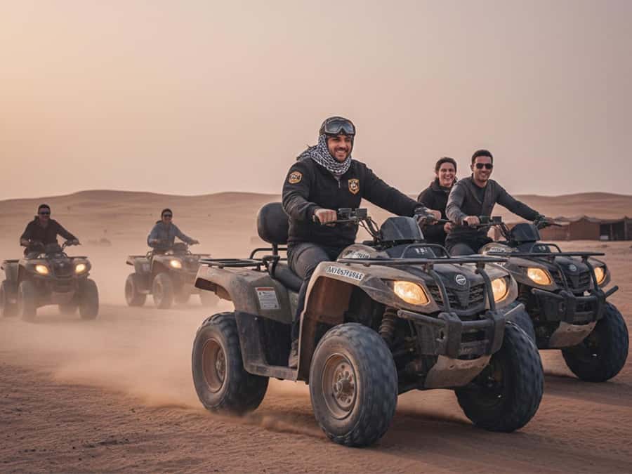 Makadi Bay: 2H Quad Bike, Camel, Stargazing, Dinner & Show - The safety briefing and first test ride