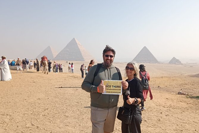 Private Day from Sharm to Cairo by plane, all entrance fees, Camel, Lunch, Guide - Timing, airport waits, and flight uncertainty