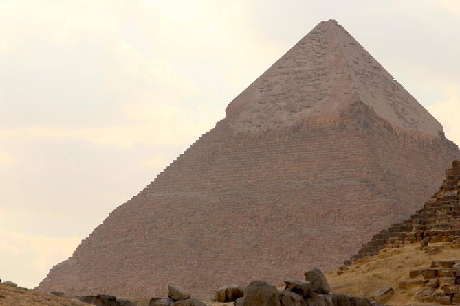 Private Day Tour Giza Pyramids, Sphinx, Memphis, and Saqqara - The Great Sphinx and its ceremonial setting