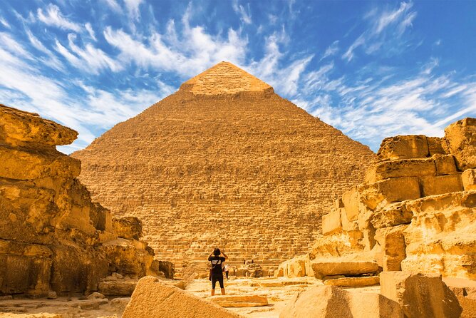 Private Day Tour of Giza Pyramids, Egyptian Museum, and Bazaar" - A Big First Day in Cairo