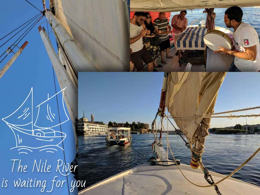 Private Felucca Ride on the Nile River - When the wind refuses to cooperate