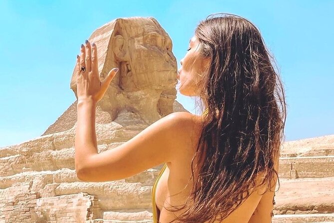private Giza Pyramids,Sphinx and the New Grand Egyptian Museum - The panoramic viewpoint and camel ride