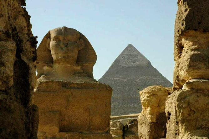 Private Giza Pyramids,Sphinx,camel,lunch, 2 tombs,Great Pyramid - Getting your bearings among three royal pyramids