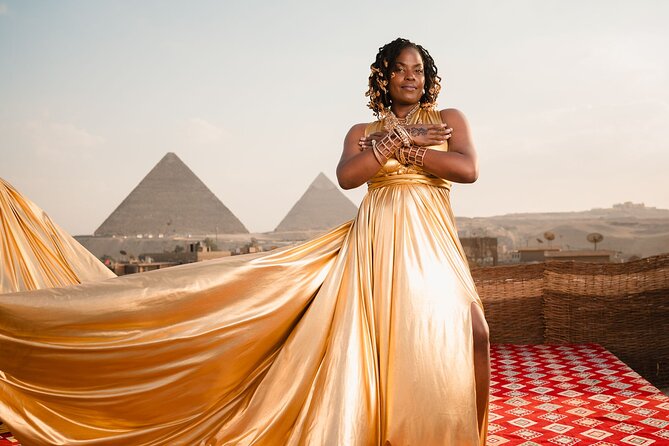 Pyramid Duo Rooftop Capturing Elegance from the Rooftop - A rooftop view that puts the pyramids first